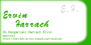 ervin harrach business card